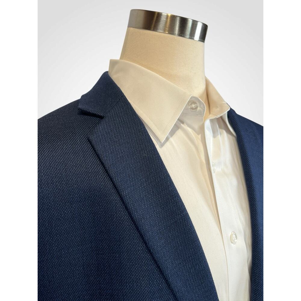 Jos A Bank Traveler 48L Tailored Fit Starlight Blue Hopsack Blazer Sport Coat - Picture 5 of 15